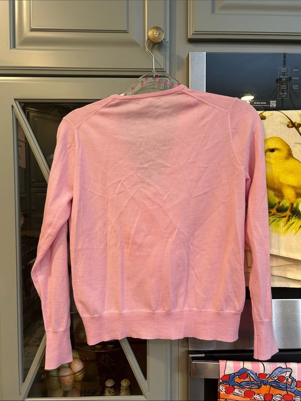 J. Crew Pink Merino Wool Bow Sweater XS